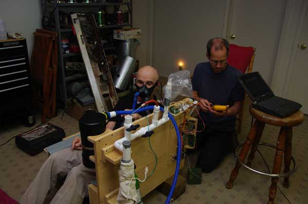 First test of Oxygen Rebreather